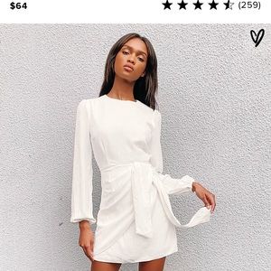 “Believe it or Knot” long sleeved white dress